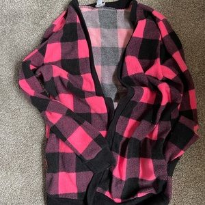 Hot pink/black cardigan